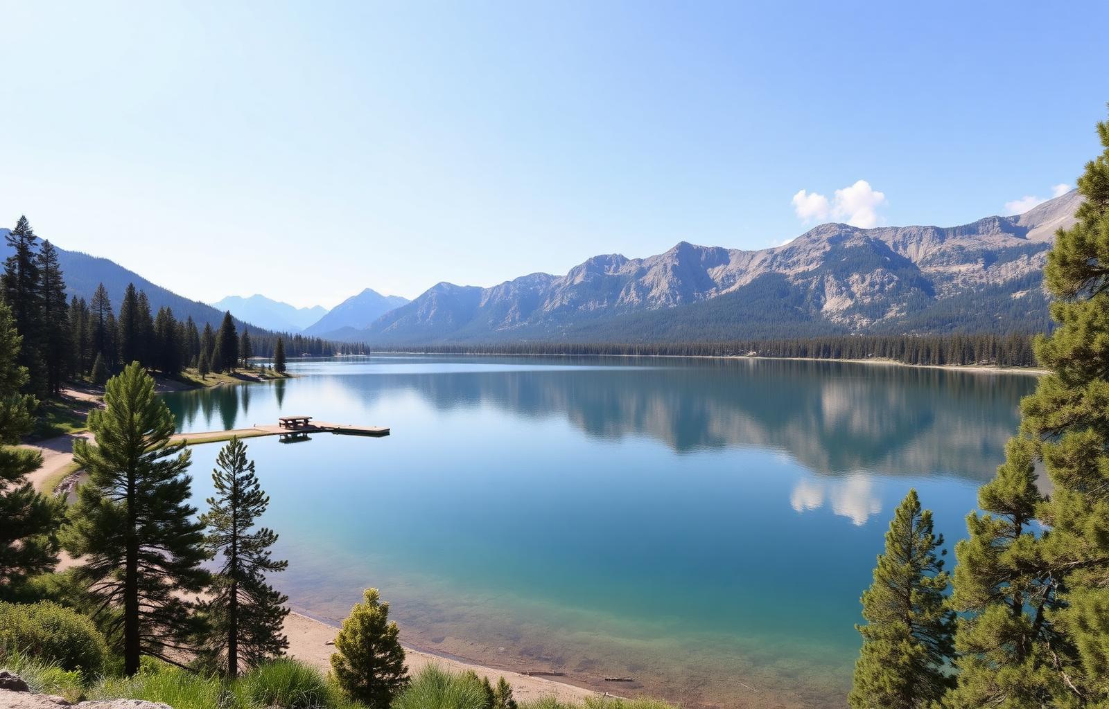 Alpine lake along the Nebo Loop near Payson Lakes, Utah