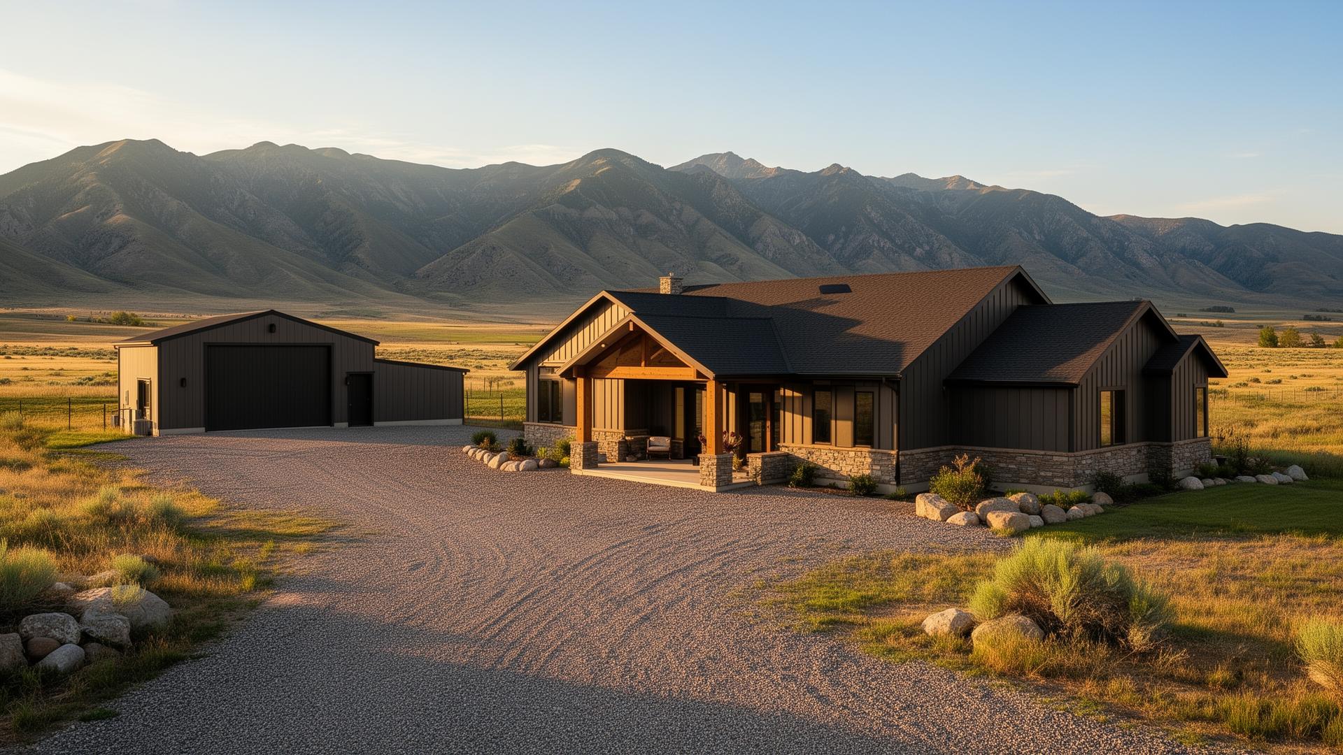 Rural family home in Mona, Utah with a detached shop and Mt. Nebo views